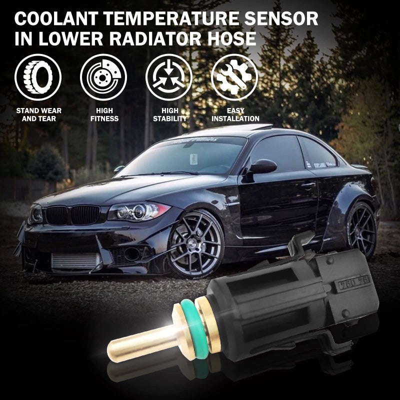DADE 13621433077 Coolant Temperature Sensor in Lower Radiator Hose Compatible with BMW E87 E81 3er E46 E90 E91 5er E39 E60 F10 - Image 2